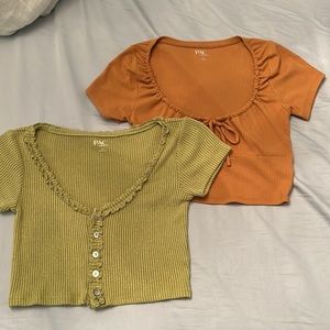 2 Brand New PacSun Cropped Tops💚🤎